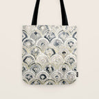 Monochrome Art Deco Marble Tiles Tote Bag Gallery Image 1