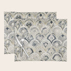 Monochrome Art Deco Marble Tiles Placemat Gallery Image 1