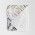 Monochrome Art Deco Marble Tiles Throw Blanket Gallery Image 3