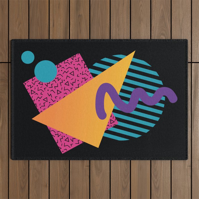 Memphis Pattern 29 / 80s - 90s Retro Outdoor Rug Gallery Image 1