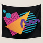Memphis Pattern 29 / 80s - 90s Retro Wall Tapestry Gallery Image 4