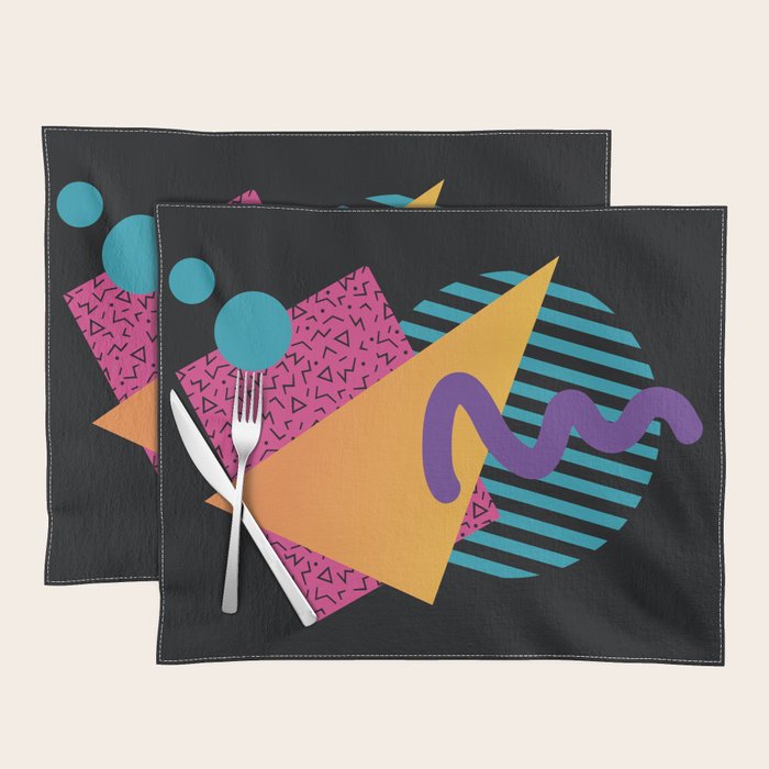 Memphis Pattern 29 / 80s - 90s Retro Placemat Gallery Image 1