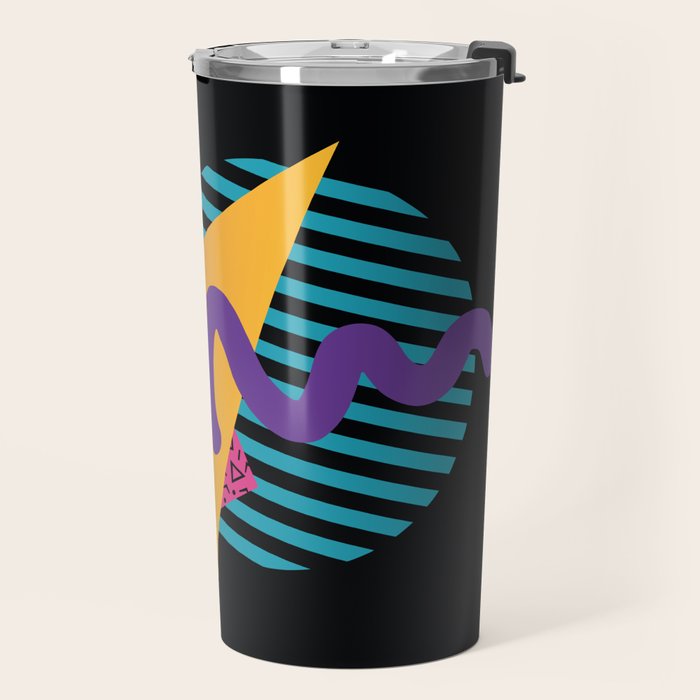 Memphis Pattern 29 / 80s - 90s Retro Travel Mug Gallery Image 2