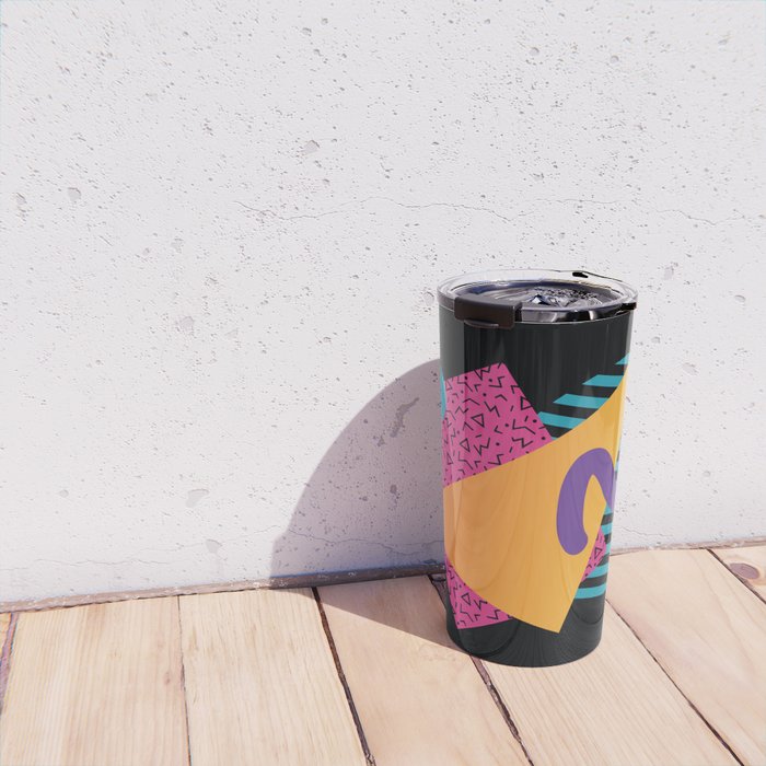 Memphis Pattern 29 / 80s - 90s Retro Travel Mug Gallery Image 4