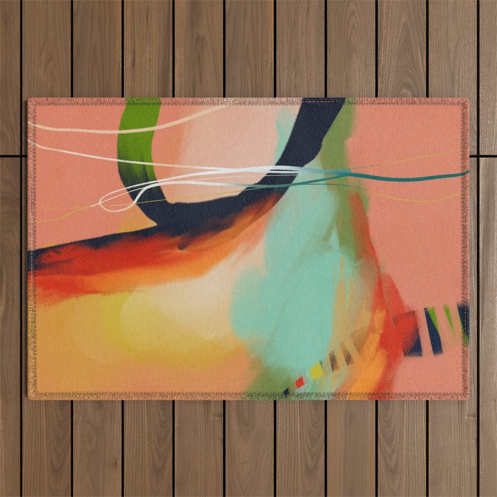 abstract color spring 23 1 Outdoor Rug Gallery Image 1