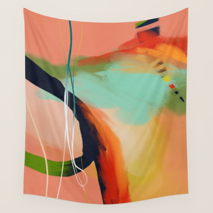 abstract color spring 23 1 Wall Tapestry Gallery Image 1