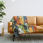 Abstract Modern Cactus 3 Throw Blanket Gallery Image 1