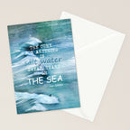 The cure for anything is salt water, sweat, tears, or the sea.    Dinesen, Isak Stationery Card Gallery Image 2