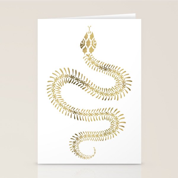 Snake Skeleton - Gold Stationery Card Gallery Image 2