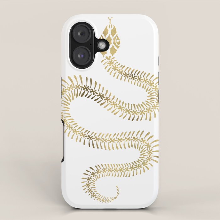 Snake Skeleton - Gold iPhone Case Gallery Image 1