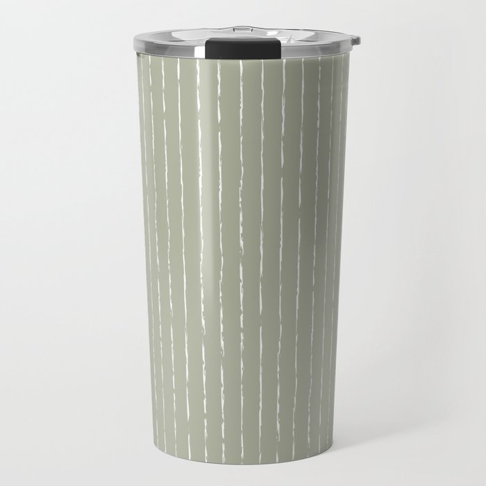 Lines II (Linen Sage) Travel Mug Gallery Image 1