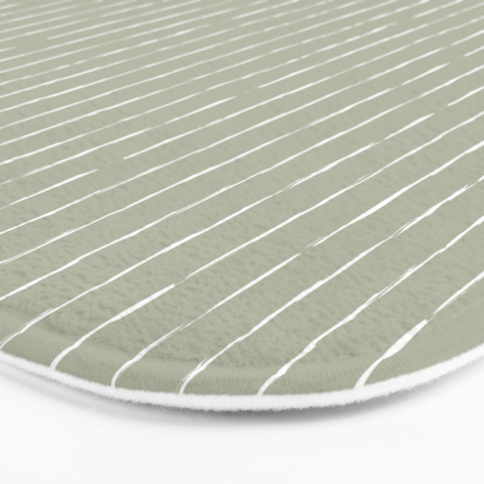 Lines II (Linen Sage) Bath Mat Gallery Image 3