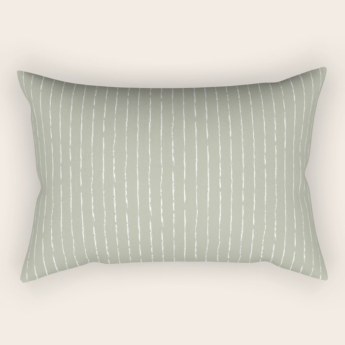Lines II (Linen Sage) Rectangular Pillow Gallery Image 2