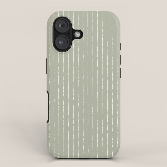 Lines II (Linen Sage) iPhone Case Gallery Image 1