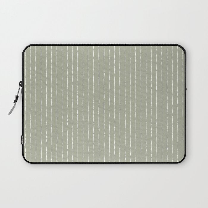 Lines II (Linen Sage) Laptop Sleeve Gallery Image 1