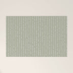 Lines II (Linen Sage) Welcome Mat Gallery Image 1