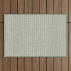 Lines II (Linen Sage) Outdoor Rug Gallery Image 1