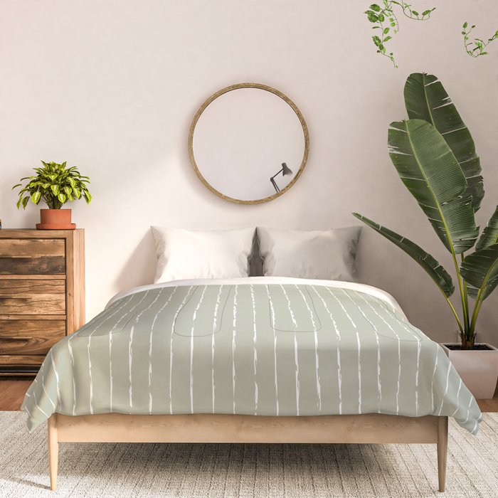 Lines II (Linen Sage) Comforter Gallery Image 3