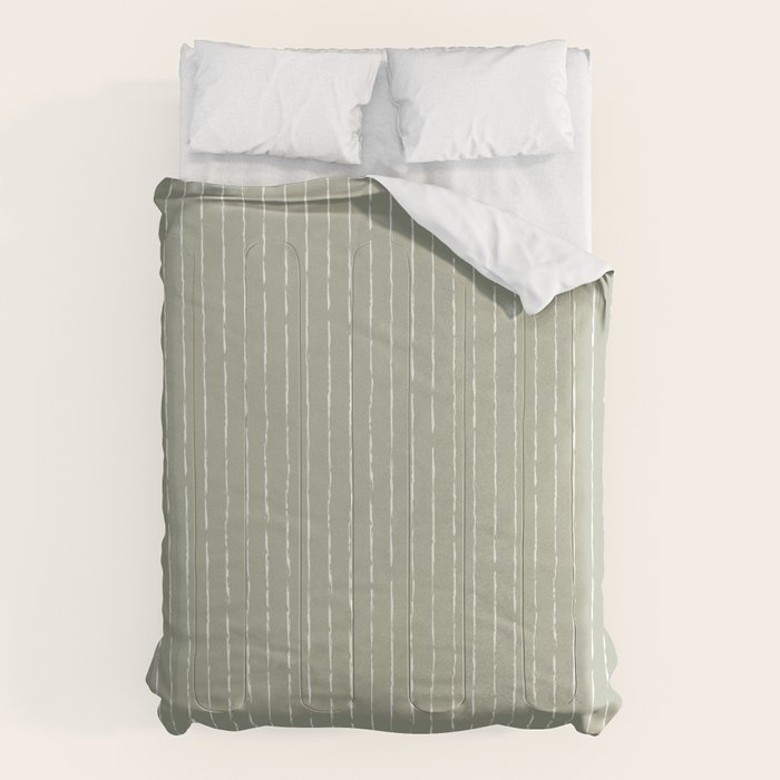 Lines II (Linen Sage) Comforter Gallery Image 1