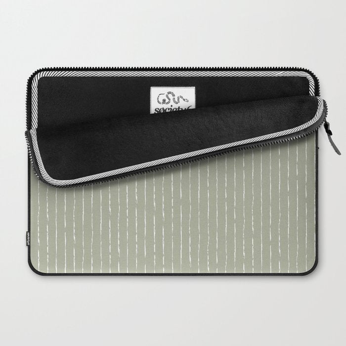 Lines II (Linen Sage) Laptop Sleeve Gallery Image 2