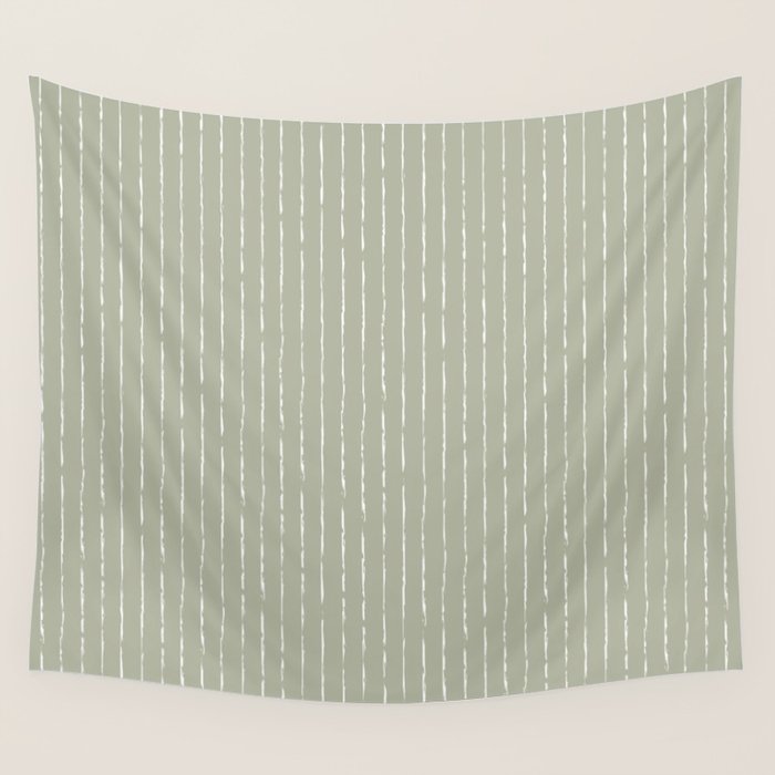 Lines II (Linen Sage) Wall Tapestry Gallery Image 1