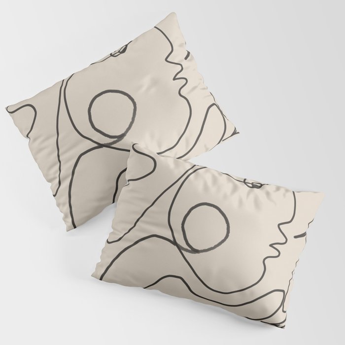 Gentle Abstract Line 5 Pillow Sham Gallery Image 3