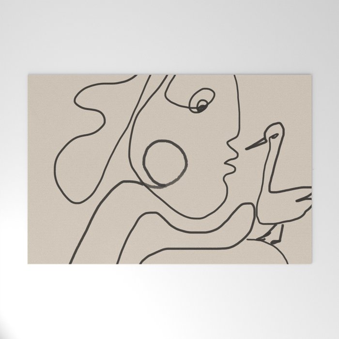 Gentle Abstract Line 5 Welcome Mat Gallery Image 1
