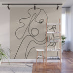 Gentle Abstract Line 5 Wall Mural Gallery Image 1