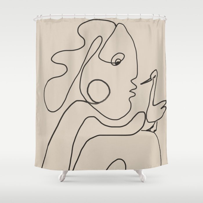 Gentle Abstract Line 5 Shower Curtain Gallery Image 1