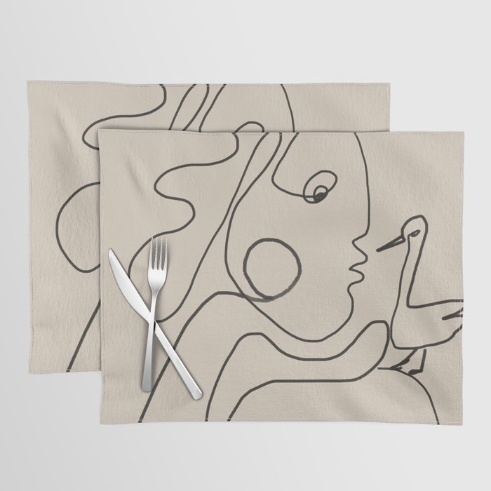 Gentle Abstract Line 5 Placemat Gallery Image 1