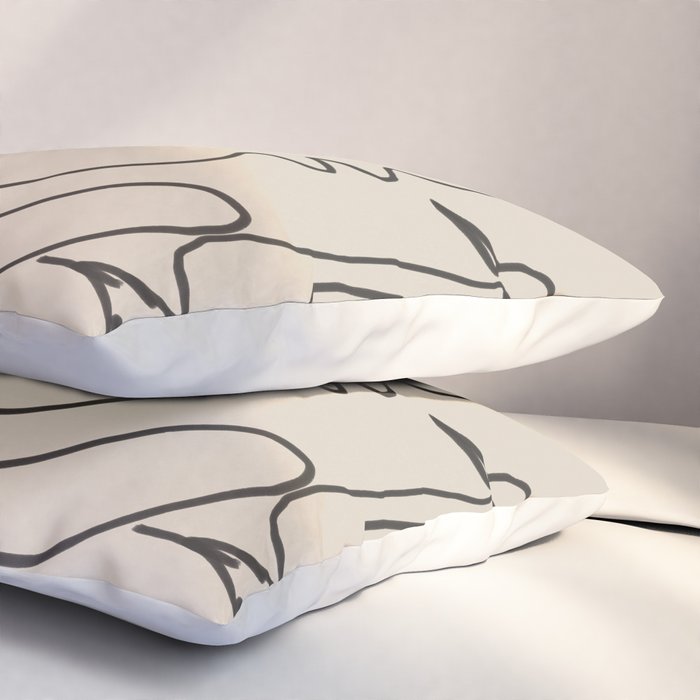 Gentle Abstract Line 5 Pillow Sham Gallery Image 3