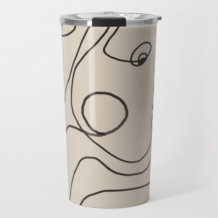 Gentle Abstract Line 5 Travel Mug Gallery Image 1