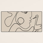 Gentle Abstract Line 5 Desk Mat Gallery Image 3