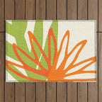 All Day Everyday in Green and Orange Nature Outdoor Rug Gallery Image 1