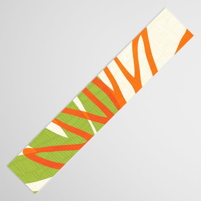 All Day Everyday in Green and Orange Nature Table Runner Gallery Image 3