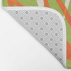 All Day Everyday in Green and Orange Nature Bath Mat Gallery Image 2