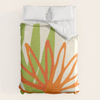 All Day Everyday in Green and Orange Nature Duvet Cover Gallery Image 6