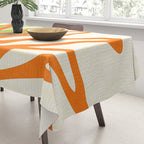 All Day Everyday in Green and Orange Nature Tablecloth Gallery Image 3