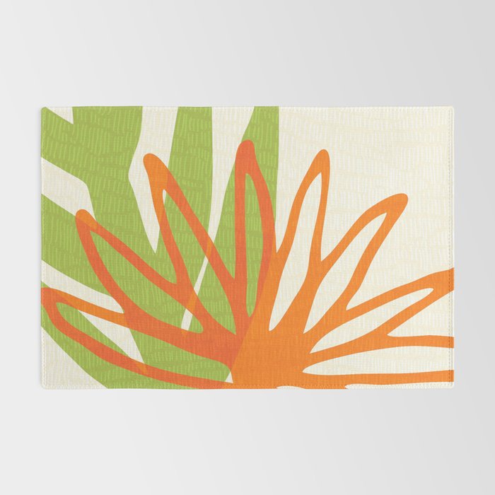 All Day Everyday in Green and Orange Nature Rug Gallery Image 2