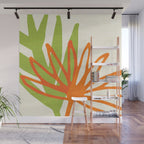 All Day Everyday in Green and Orange Nature Wall Mural Gallery Image 1