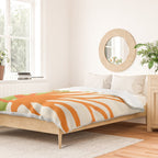 All Day Everyday in Green and Orange Nature Duvet Cover Gallery Image 2
