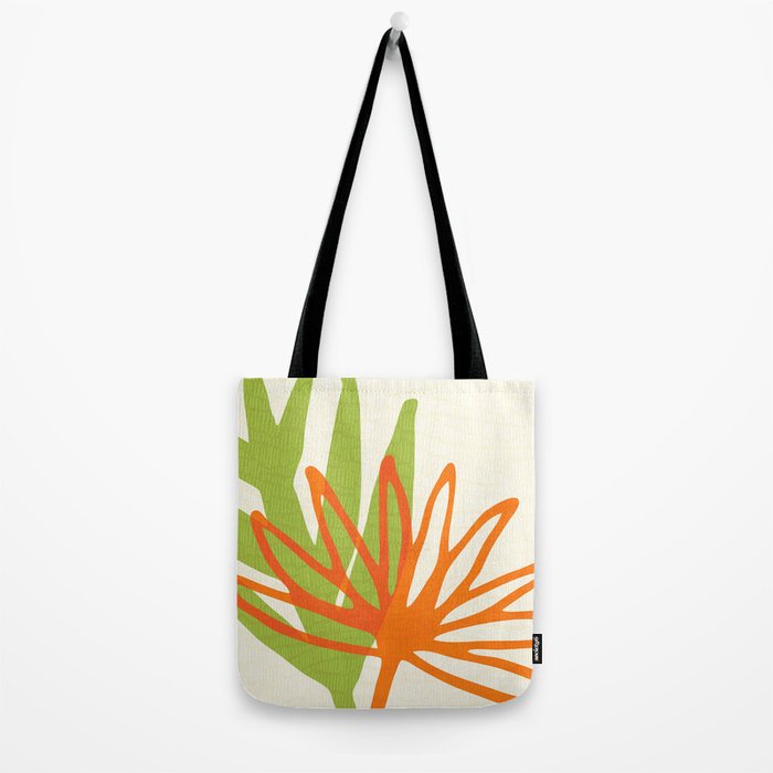 All Day Everyday in Green and Orange Nature Tote Bag Gallery Image 2