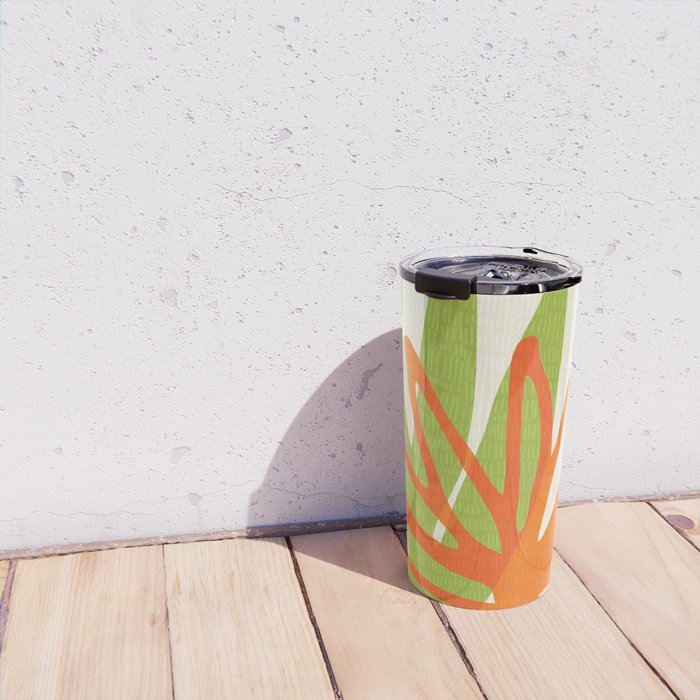 All Day Everyday in Green and Orange Nature Travel Mug Gallery Image 4