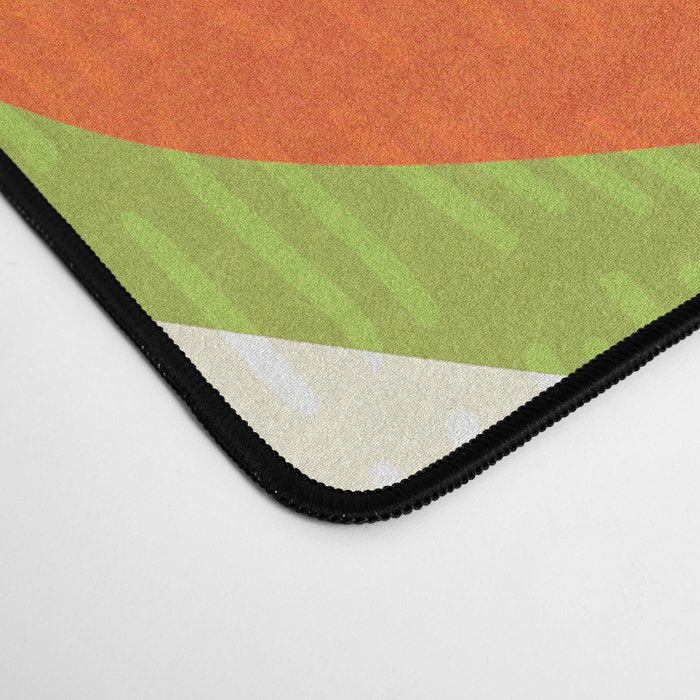 All Day Everyday in Green and Orange Nature Desk Mat Gallery Image 4