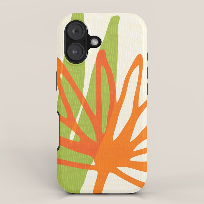 All Day Everyday in Green and Orange Nature iPhone Case Gallery Image 1