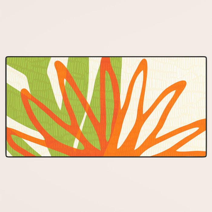 All Day Everyday in Green and Orange Nature Desk Mat Gallery Image 3