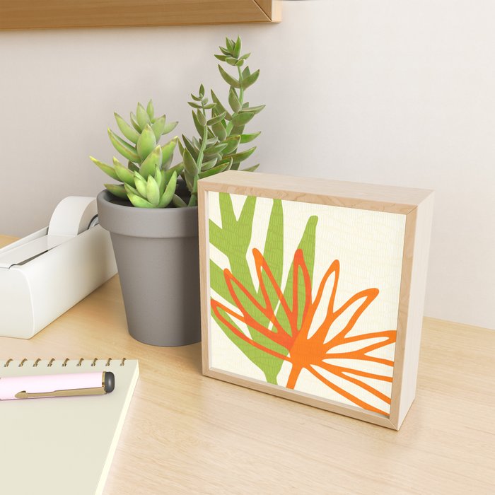 All Day Everyday in Green and Orange Nature Mini Art Print Gallery Image 2