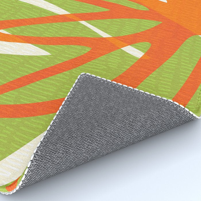 All Day Everyday in Green and Orange Nature Rug Gallery Image 4