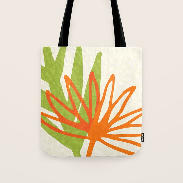 All Day Everyday in Green and Orange Nature Tote Bag Gallery Image 1