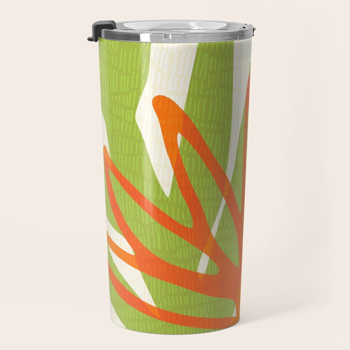 All Day Everyday in Green and Orange Nature Travel Mug Gallery Image 3